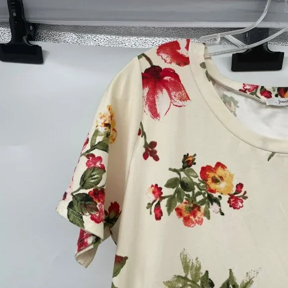 Jodifl Womens Floral Babydoll Dress Short Sleeve Multicolor Size Medium - Picture 5 of 9